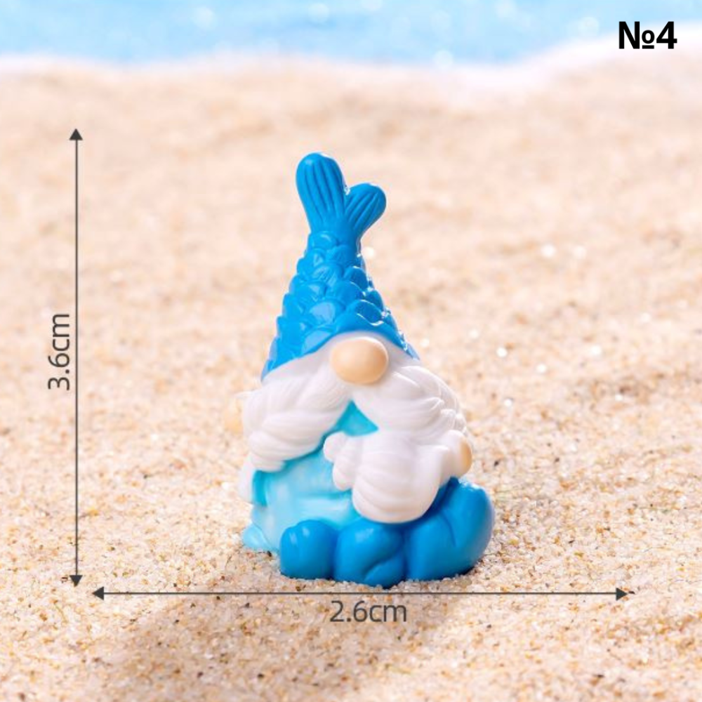 Серия фигурок Гномы  на пляже для миниатюры, хендмейда, флорариума,песочного стола Гном №4 Одесса - изображение 1
