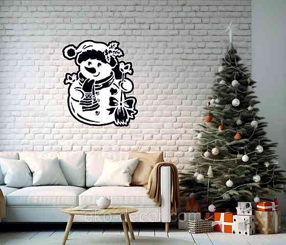 Декоративне настінне Панно «Сніговик», Декор на стену 90*78 см Київ