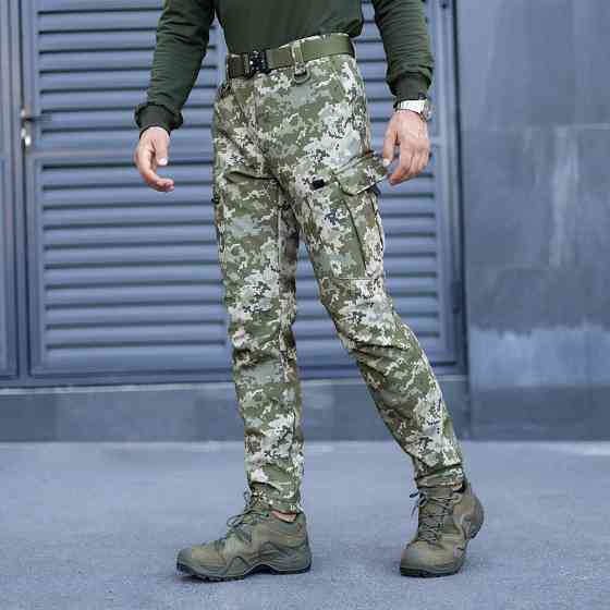 Штани карго чоловічі весняні з кишенями Піксель Pobedov Static Київ