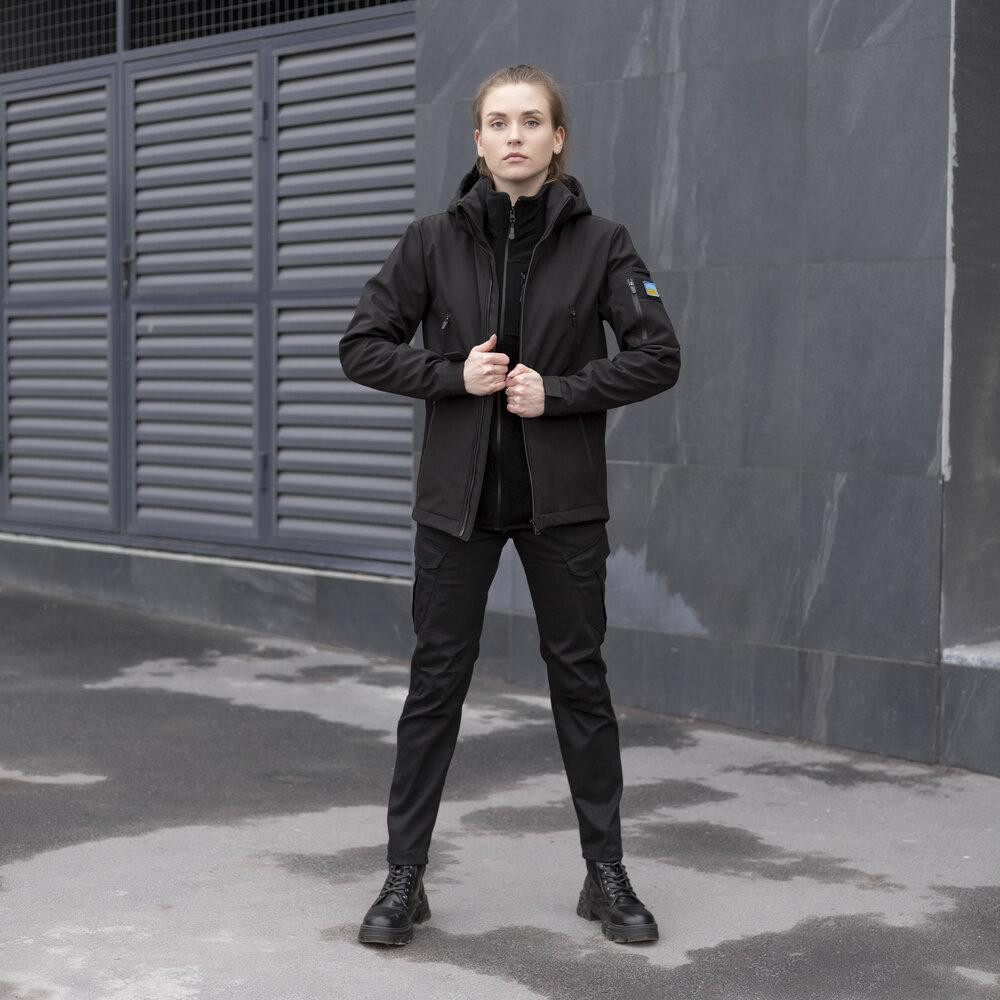 Женская тактическая черная куртка Pobedov Motive Киев - изображение 4