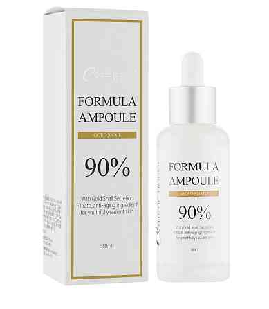 Омолоджуюча сироватка для обличчя з екстрактом слизу равлика Formula Ampoule Gold Snail Esthetic House 80 мл Київ