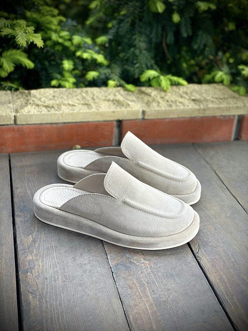 Стильні шльопанці жіночі замшеві бежеві з закритим носком літні M.KRAFT 1113 р. 36-41 Коломыя - изображение 3