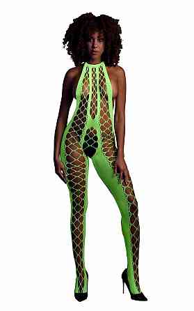 Бодістокінг - Ouch! Bodystocking With Halterneck Green, XS/XL Sex Aura Київ