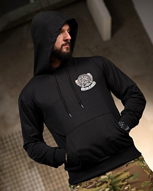 Милитари Худи Valhalla black РП7411 Одесса - изображение 4