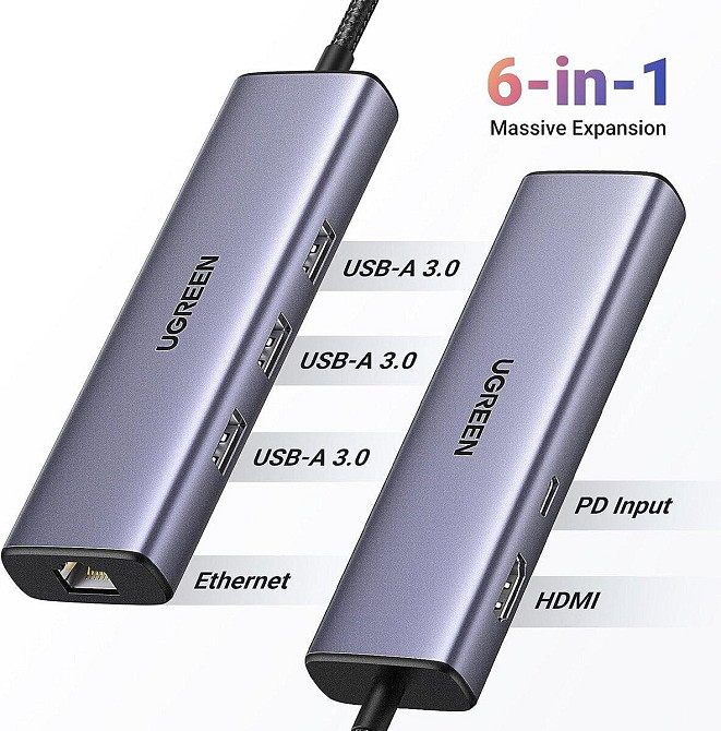 Хаб адаптер переходник UGREEN USB-C Multifunction Adapter UGR-15598 Одесса - изображение 6