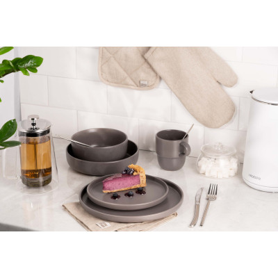 Тарелка Ardesto Trento Dinner 26,5 см Grey (AR2926TG) Винница - изображение 3