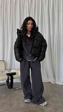 Жіночий теплий костюм-двійка: кофта та штани з турецького двостороннього флісу Графіт, 46/48 Одеса