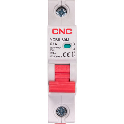 Автоматичний вимикач CNC YCB9-80M 1P C16 6ka (NV821426) Вінниця - фото 1