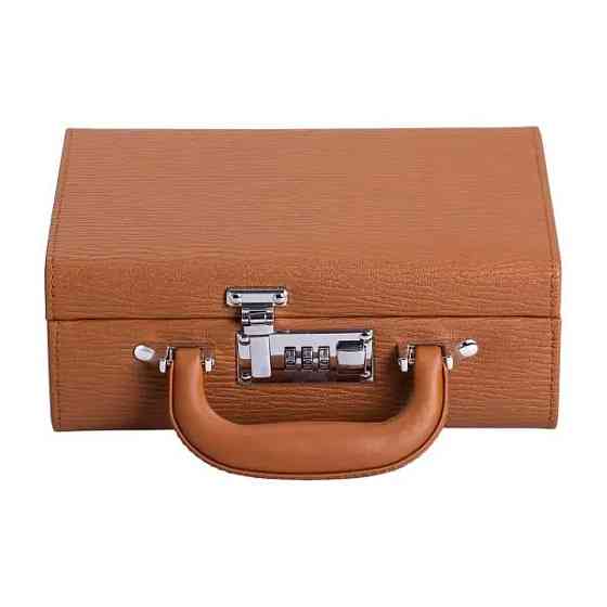 Двоярусна шкатулка для прикрас з еко-шкіри з замком Київ