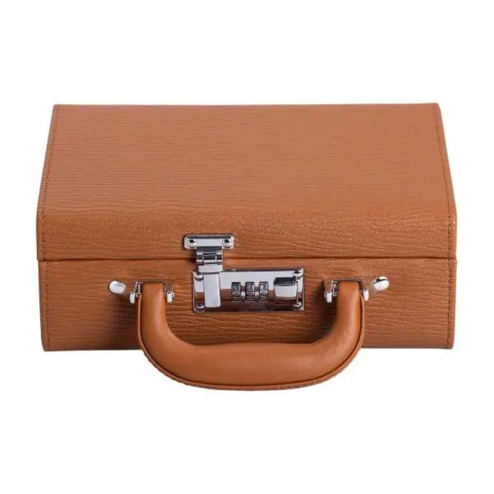 Двоярусна шкатулка для прикрас з еко-шкіри з замком Київ - фото 5