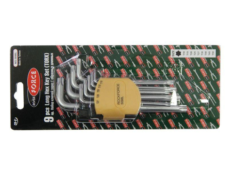 Набір ключів Г-образних TORX довгих, 9пр. (Т10, Т15, Т20, Т25, Т27, Т30, Т40, Т45, Т50) в пластиково Одеса - фото 1