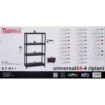 Стеллаж Toomax 4 полки cm. 80x40x138h black (5140) Вінниця