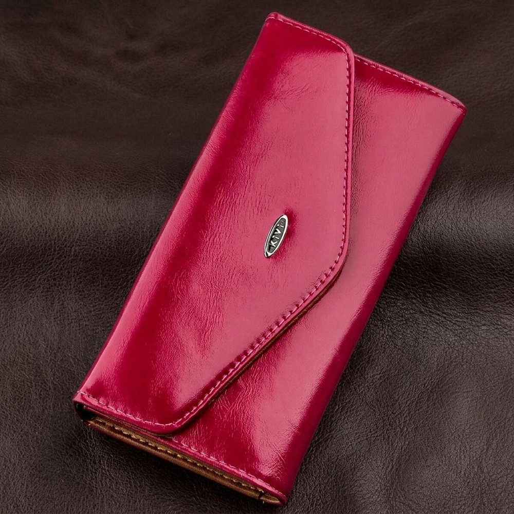 Кошелек женский из гладкой экокожи KIVI 19074 Розовый Киев - изображение 6