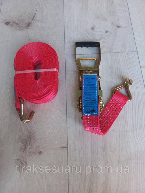 Ремень стяжной 10м / 50мм, 5тонн с усиленной ручкой (2025 год) Луцк - изображение 1
