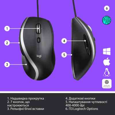 Мышка Logitech M500s Advanced (910-005784) Винница