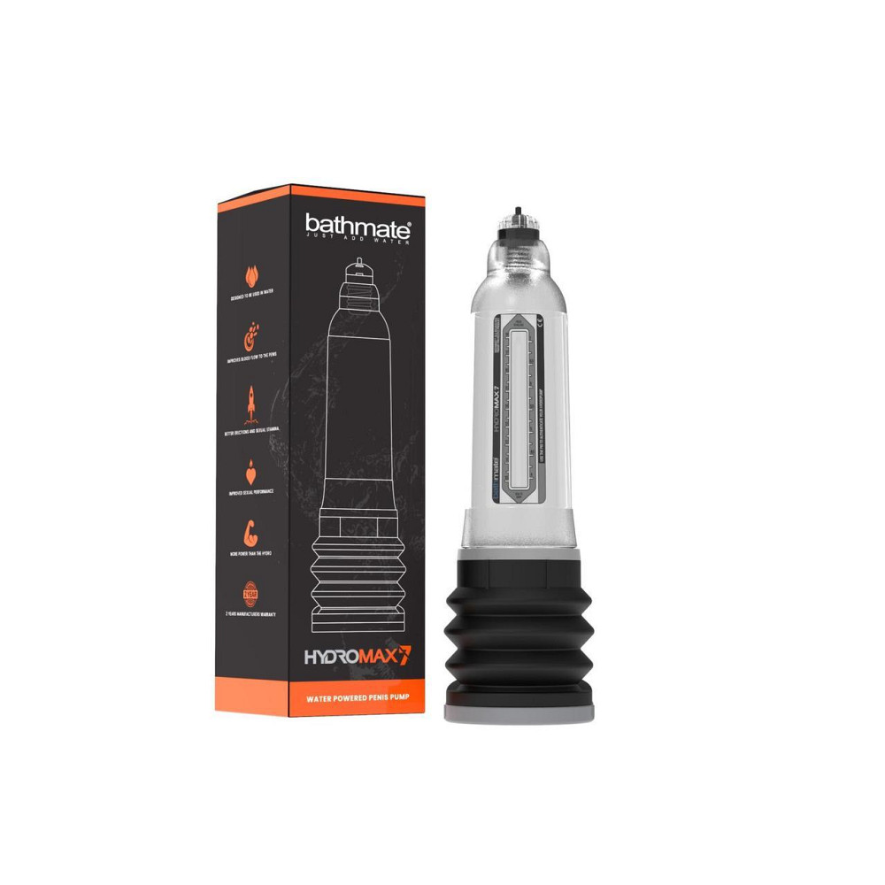 Гидропомпа Bathmate Hydromax 7 Clear (X30), для члена длиной от 12,5 до 18см, диаметр до 5см Sex Aura Киев - изображение 3