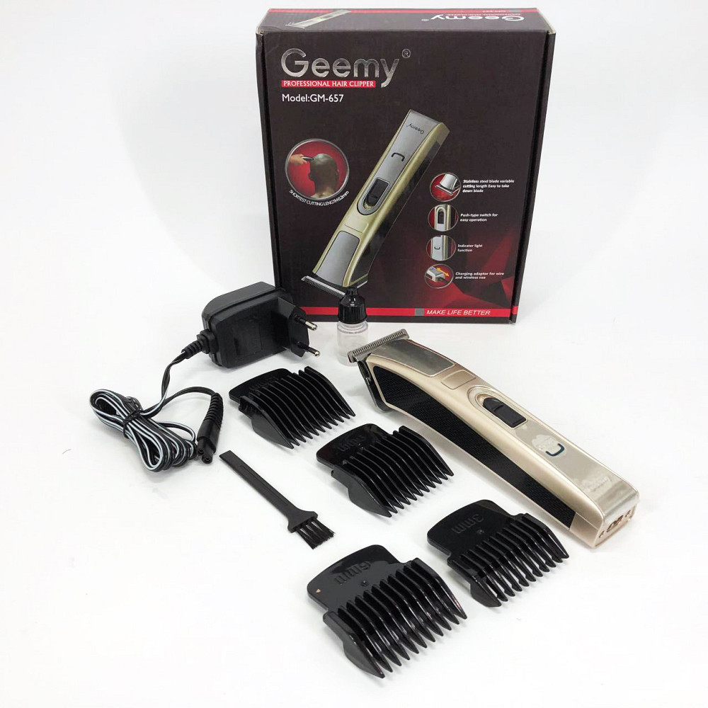 Машинка для стрижки волос для профессионалов Gemei GM-657 Бездротовая машинка стрижки волос AQ-85 Львов - изображение 3