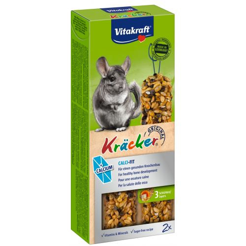 Лакомство Vitakraft Kracker Original Calci Fit крекер для декоративных грызунов и шиншилл с кальцием 2 шт/уп Киев - изображение 1