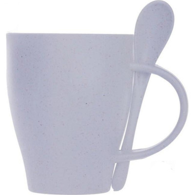 Чашка Voyager бамбукова 330 мл з ложкою світло-блакитний (V0847-23) Винница - изображение 2