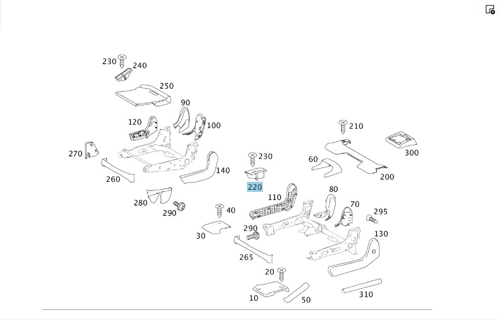Mercedes-Benz  A1649244837 9051 Кришка петлі замка відкидного сидіння другого ряду всередині праворуч чорна GL X164 Одеса - фото 2