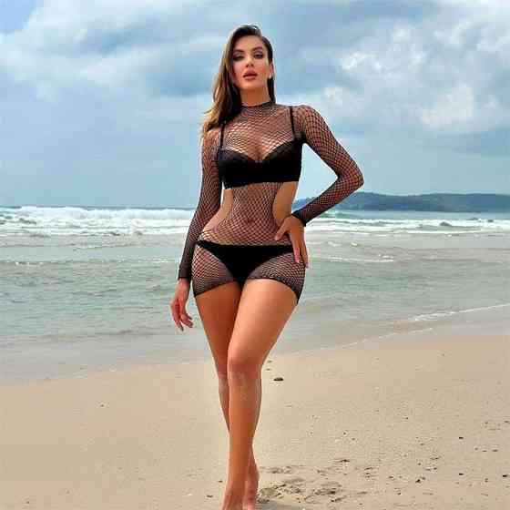 Сексуальна міні-сукня під шию з відкритою спиною S-M-L - Еротична білизна Вінниця