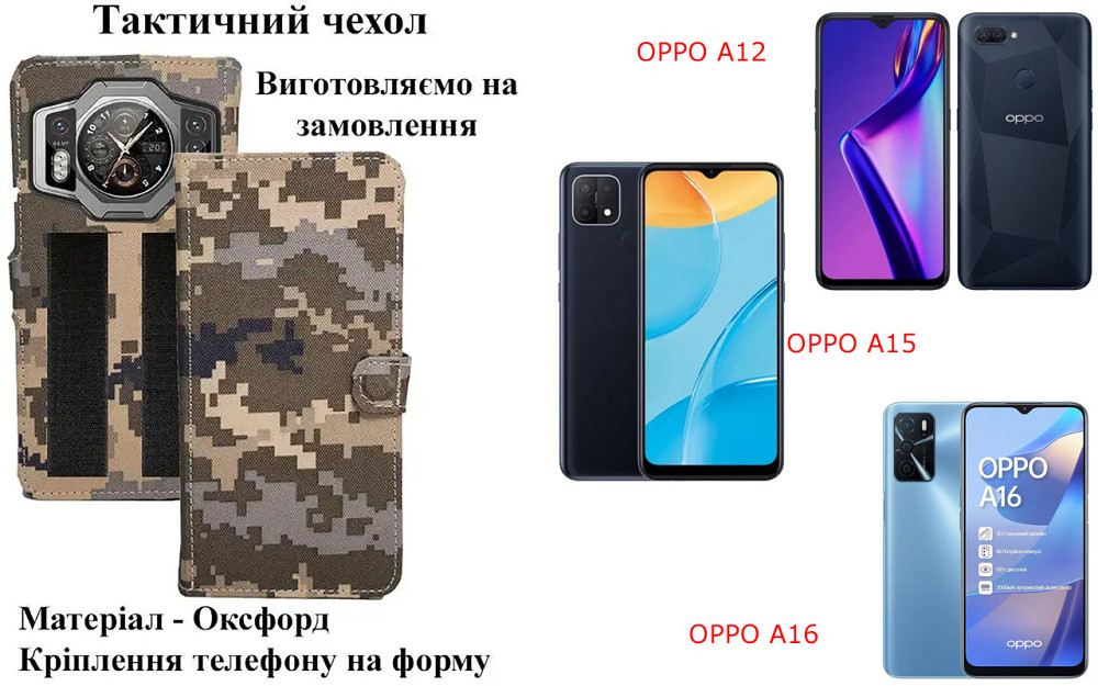 Тактический чехол для Motorola Moto G100 Pro, крепится к снаряжению на липучке Киев - изображение 1