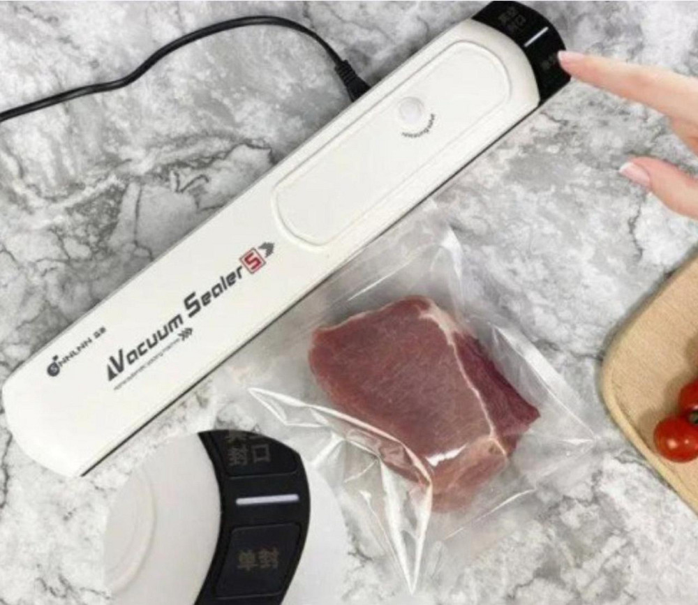 Вакууматор побутовий Vacuum Sealer S вакуумний пакувальник Білий Вінниця - фото 2