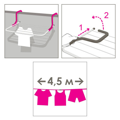 Сушилка для белья Eurogold На батарею 4.5 м (0305) Винница - изображение 2