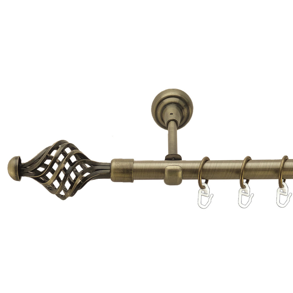 Карниз Orvit Арезо металевий однорядний відкритий Антик 19 мм 200 см (3993839) Львів - фото 1