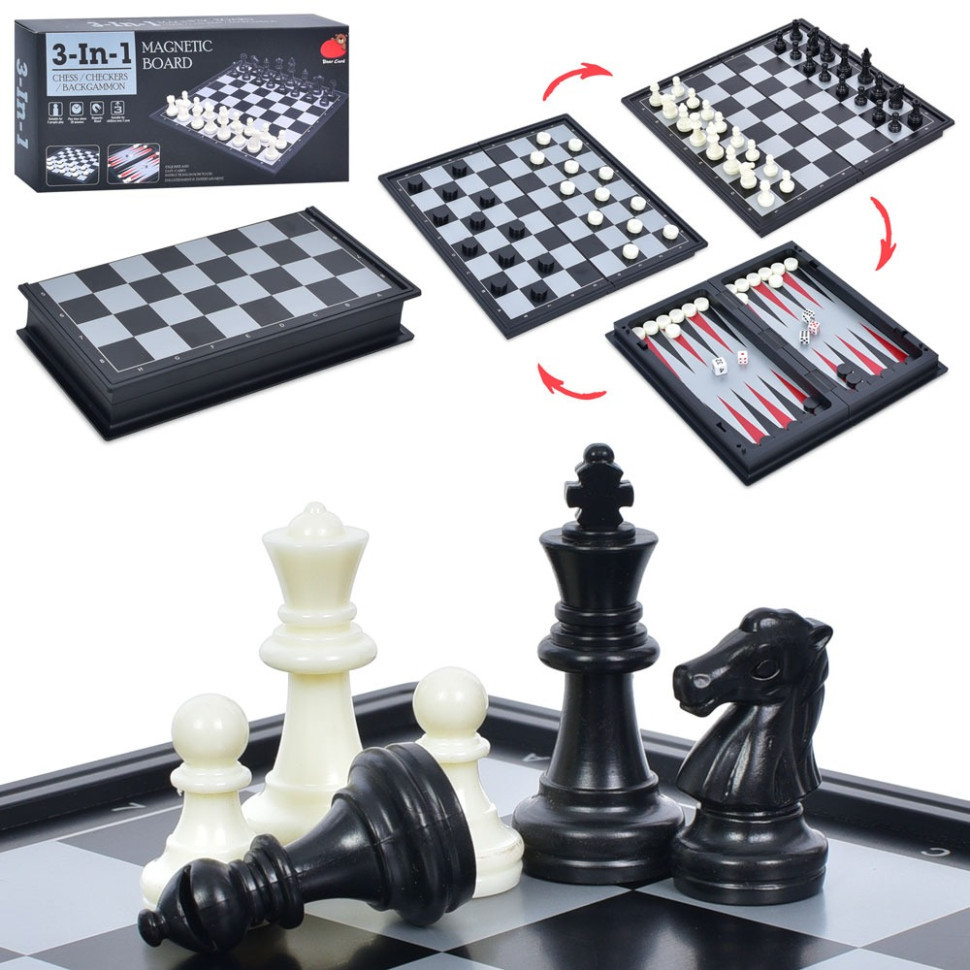 Магнитные шахматы 3 в 1 20160 нарды, шахматы, шашки Винница - изображение 2