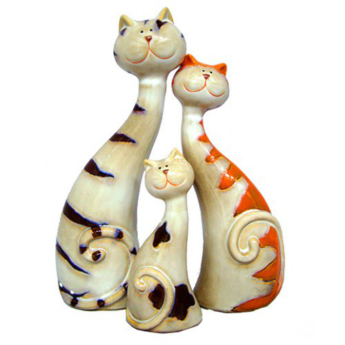 Керамічні фігурки Коти 3 шт Київ - фото 1