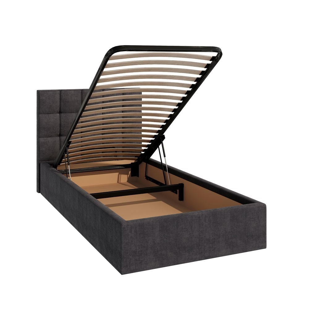 Ліжко Chester NewDesign Simple Comfort з нішею для білизни з нішею для білизни 120x200 темно-сірий Київ - фото 5