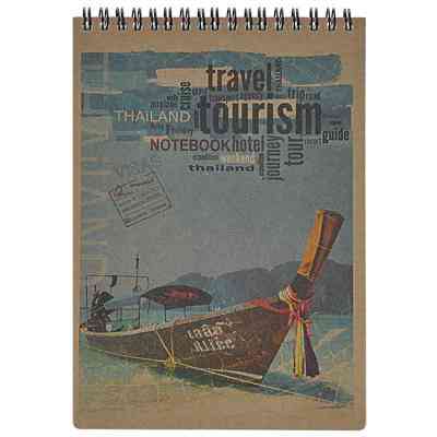 Блокнот Buromax spiral top, А5, 80sheets, KRAFT, white, perforation,assorted (BM.2473) Винница