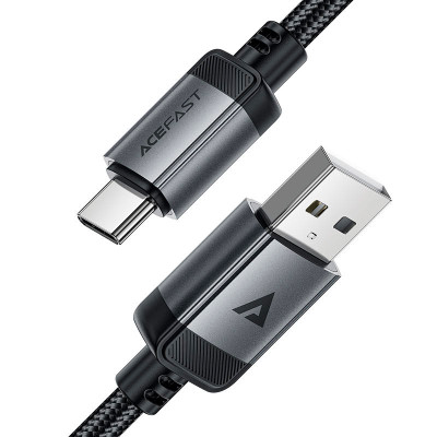 Дата кабель USB 2.0 AM to Type-C 1.2m 3.0A (18W) C20-04 aluminum alloy Black Acefast (6974316283782) Винница - изображение 4
