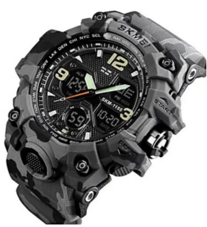 Годинники наручні SKMEI 1155BCMGY, СІРИЙ КАМУФЛЯЖ, 9789 Дніпро