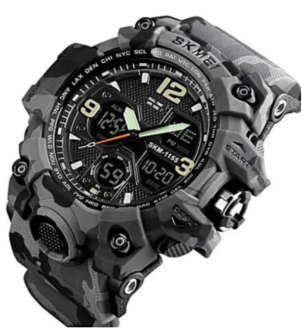 Годинники наручні SKMEI 1155BCMGY, СІРИЙ КАМУФЛЯЖ, 9789 Дніпро - фото 2