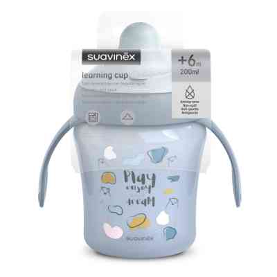 Поильник-непроливайка Suavinex Bear Family чашка с носиком, 200 мл +6 мес. голубая (402641) Винница