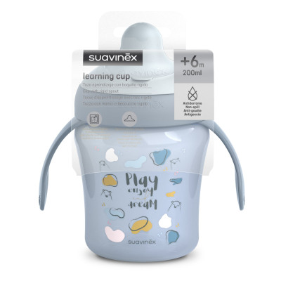 Поильник-непроливайка Suavinex Bear Family чашка с носиком, 200 мл +6 мес. голубая (402641) Винница - изображение 4