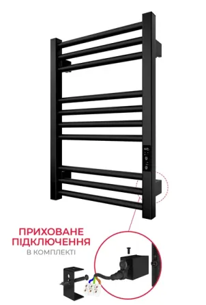 Електрична рушникосушка HF Derby 570х430 TR K чорна матова Київ