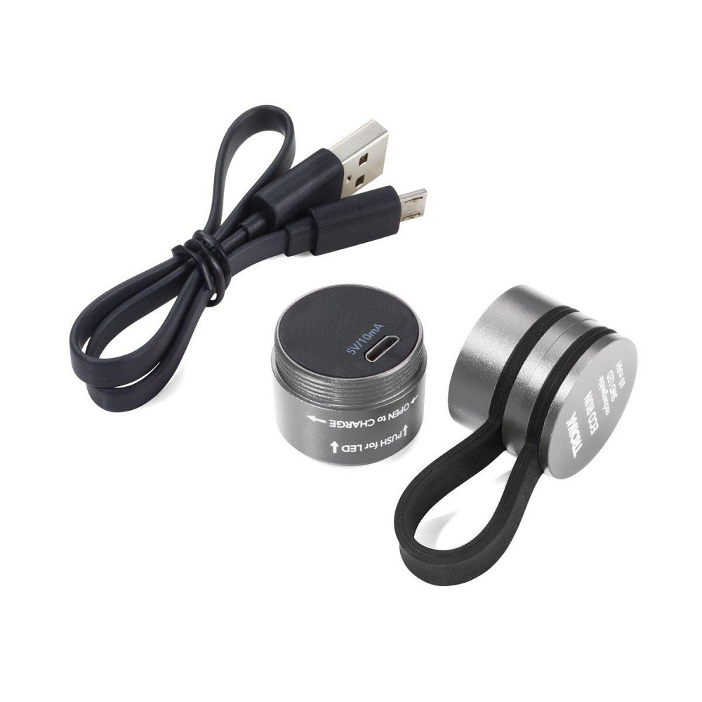 Ліхтарик спортивний Troika USB (3 режими) Сірий Київ - фото 3