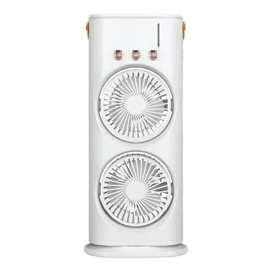 Вентилятор настольный двойной с охлаждением Double-ended Spray Fan LED-подсветка 3 скорости,распылитель водяного тумана Коломыя