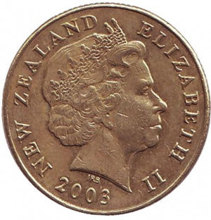 Ківі (пташка). Монета 1 долар. 2003 рік, Нова Зеландія.(БЖ) Полтава - фото 1