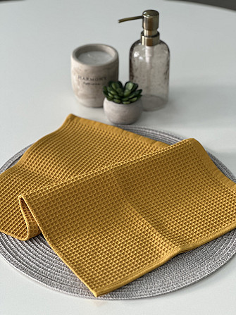 Вафельний рушник Ideal Textile 70х140 см 240 г/м2 (56860827) Гірчичний Чернівці - фото 7