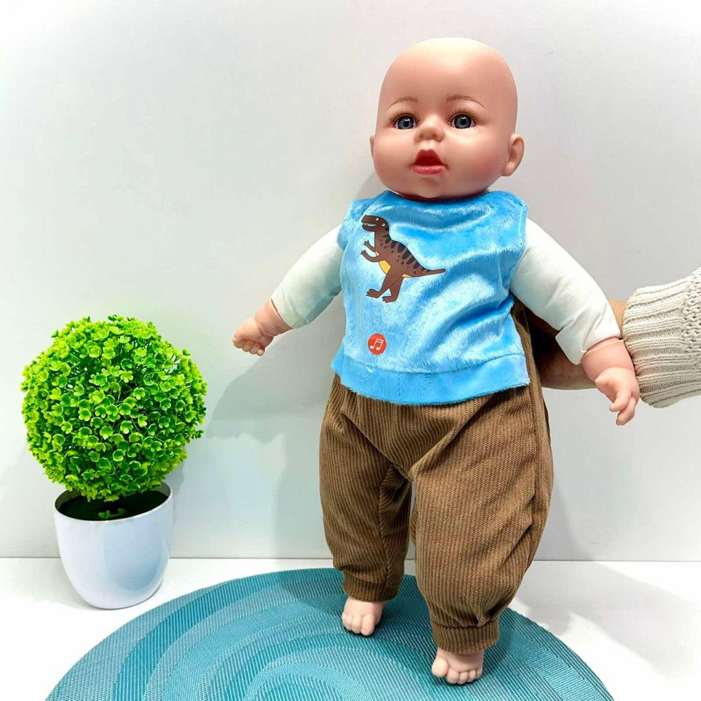 Лялька-пупс м'яконабивна з соскою та звуковими ефектами рус 44см Вид 3 (M 5924 І UA) Чернігів - фото 4