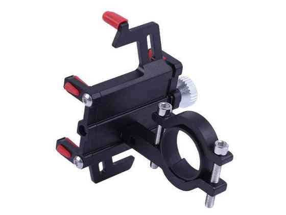 Держатель телефона HFCM-23  (крепление на руль), алюминий, красный Мукачево