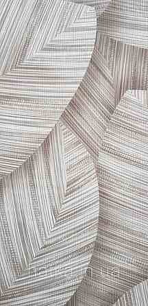 Обои виниловые на флизелине Sintra Adria метровые листья крупные 3д структурные коричневые Киев