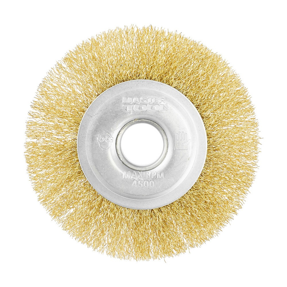 MASTERTOOL Щітка дискова MASTERTOOL з латунованого рифленого дроту Ø 115х22.2 мм 19-9111 Коломия - фото 2