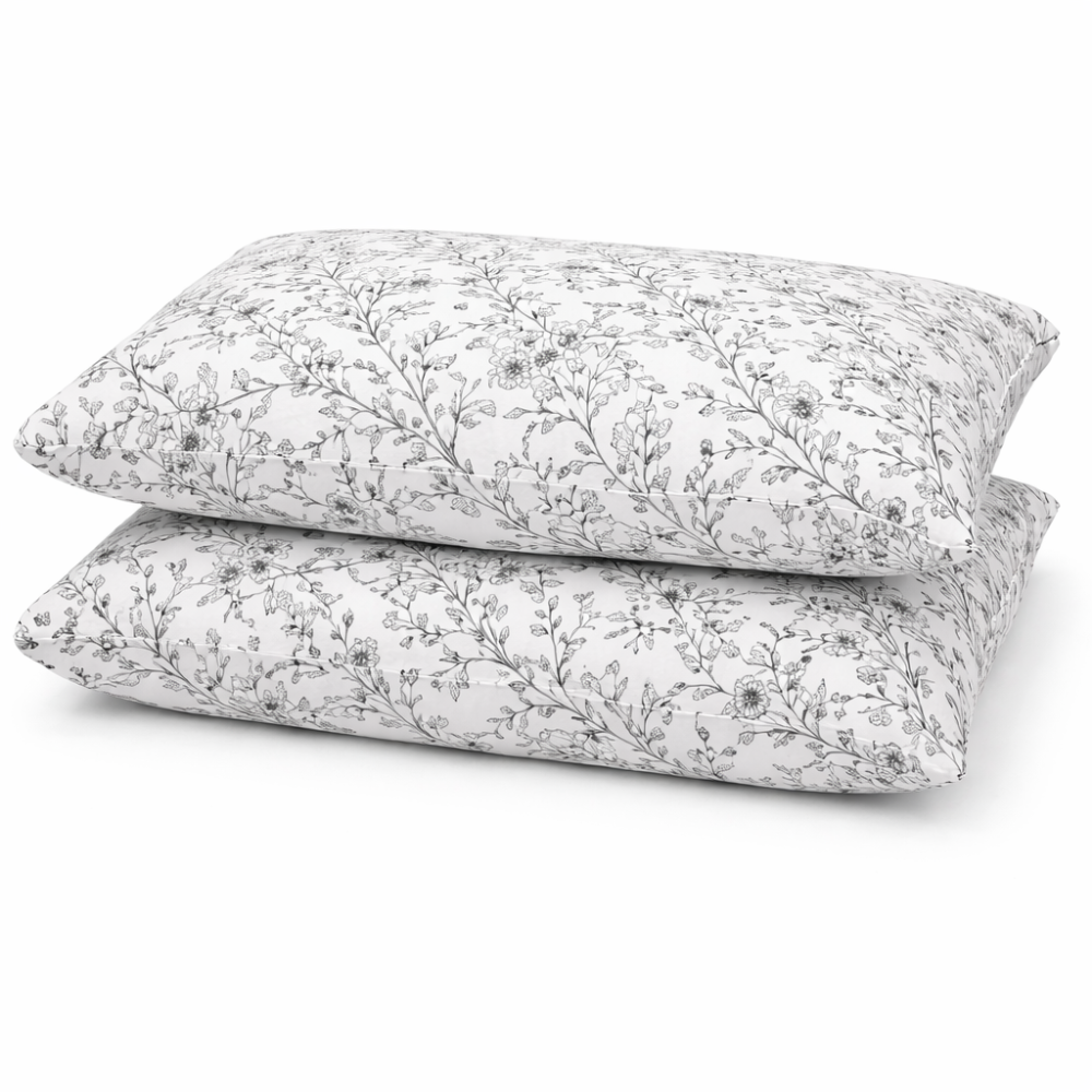 Комплект наволочок Ecotton 50х70 см фланель із бавовни White and Black білого кольору Коломыя - изображение 2