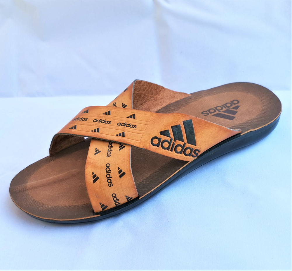 Мужские Шлёпанцы Тапочки Adidas Сланцы Рыжие Адидас ( размеры: 40,41,42,43,44,45) Днепр - изображение 6