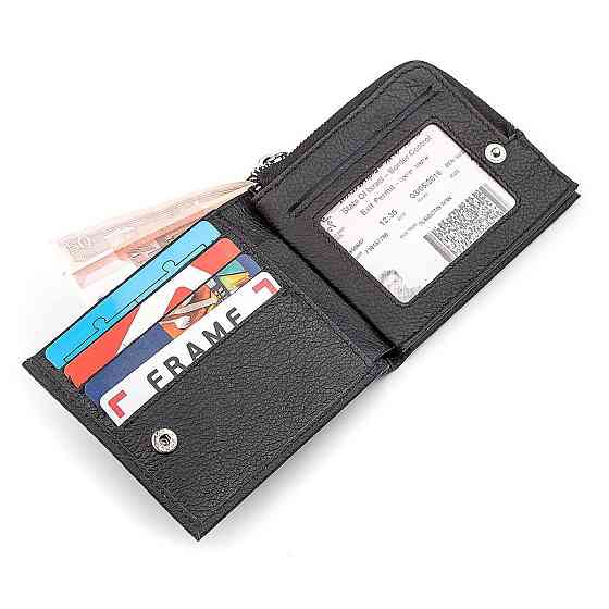Чоловічий гаманець ST Leather 18343 (ST154) натуральна шкіра Чорний Київ